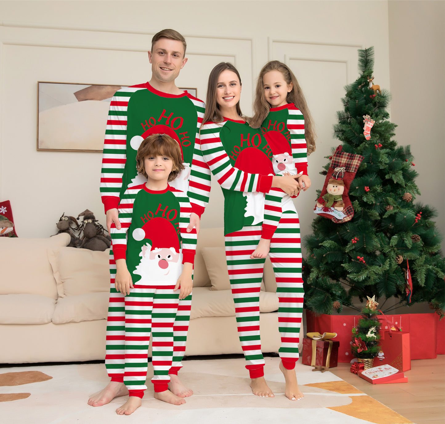 Red Stripe Family Christmas Pajamas – Matching Holiday Sleepwear