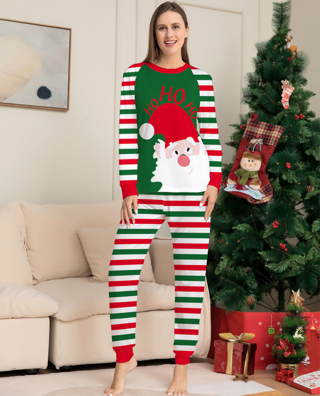 Red Stripe Family Christmas Pajamas – Matching Holiday Sleepwear